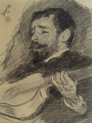 Guitarrista. Retrato del pintor español Darío de Regoyos