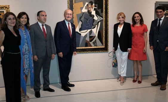 La Baronesa Thyssen inaugura la exposición sobre el cubismo