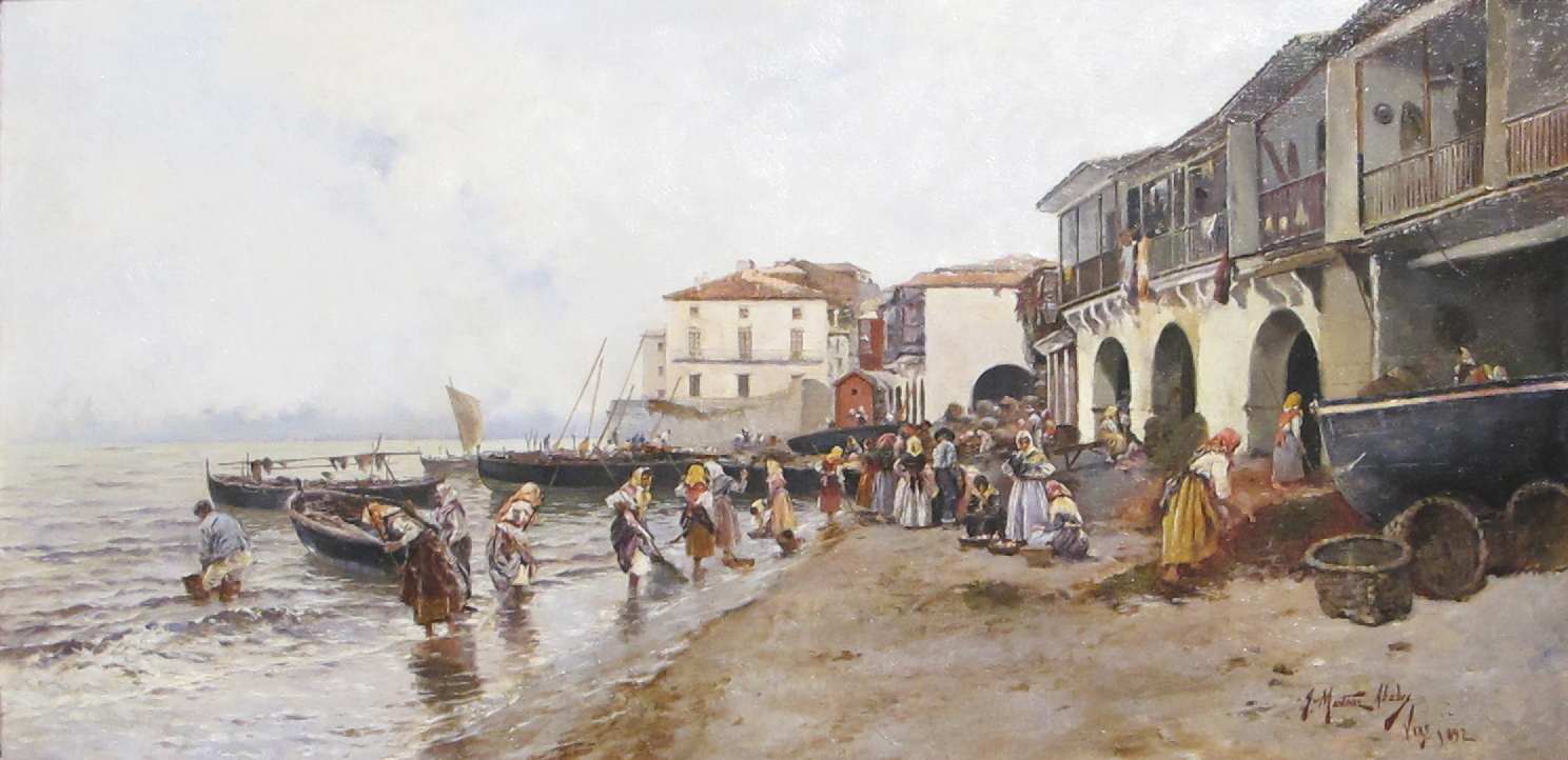 Recogida de algas en la ribera del Berbés (Vigo)