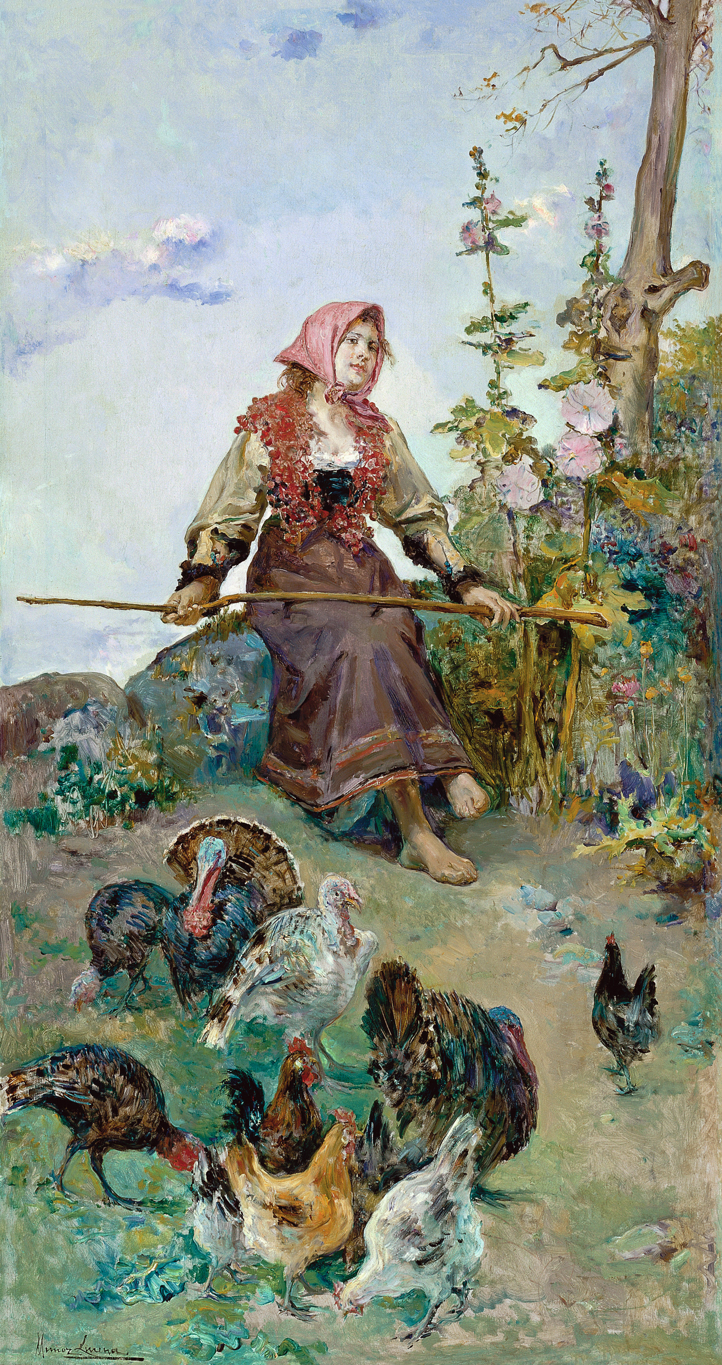 Pastora de pavos