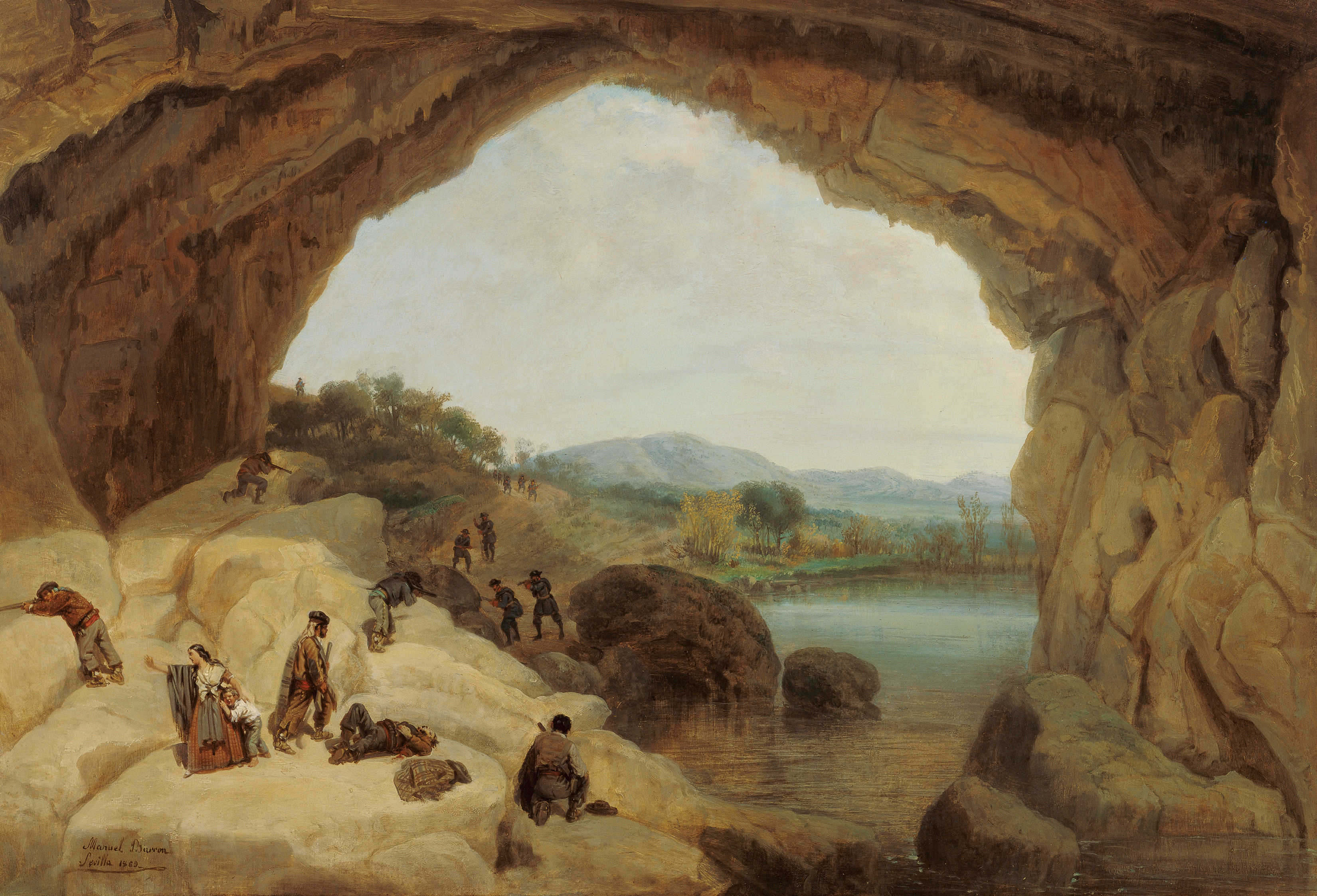 Emboscada a unos bandoleros en la cueva del Gato