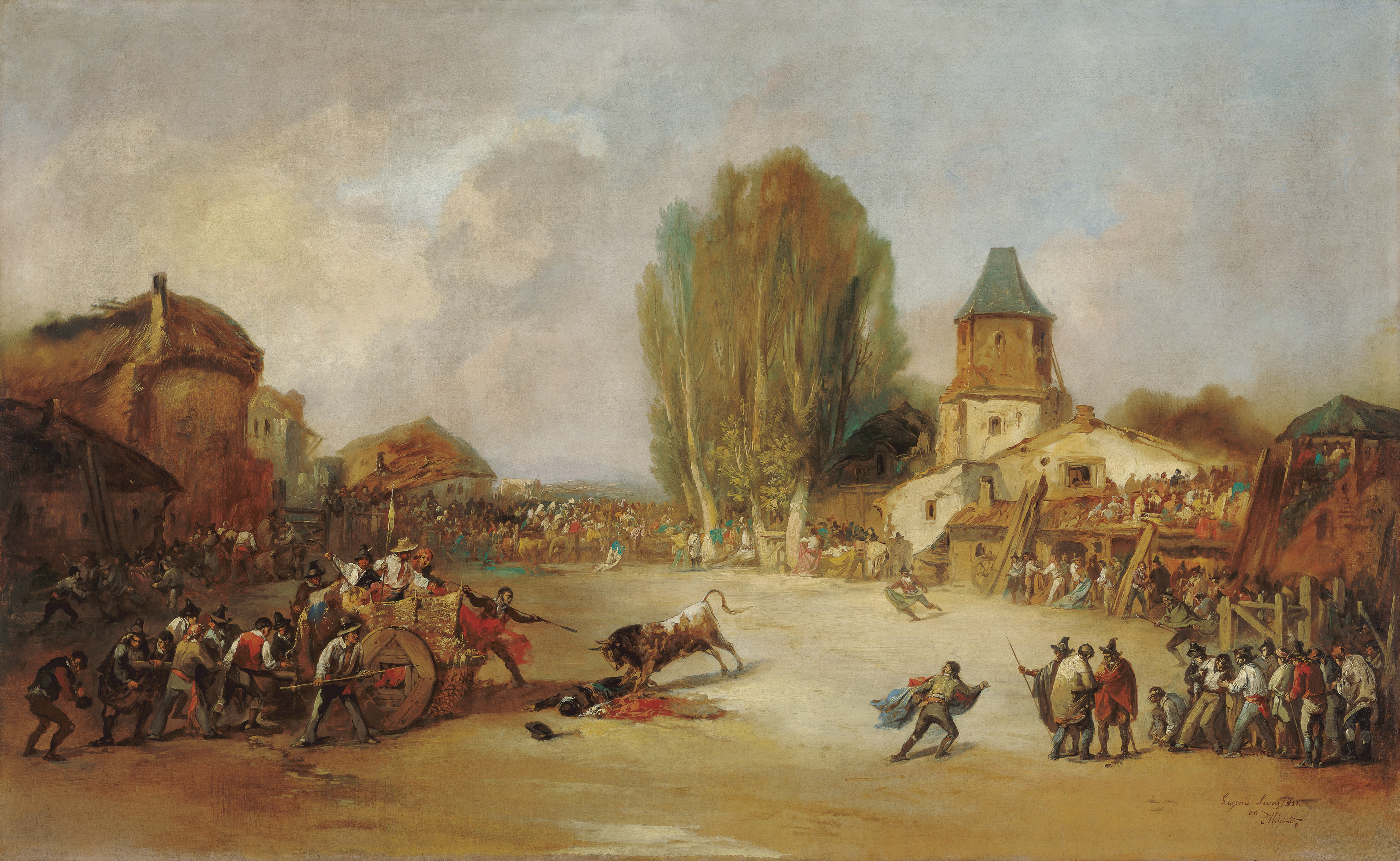 Goring at a Village Bullfight